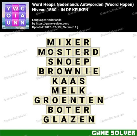 Solution Wordalot Niveau 1560 .